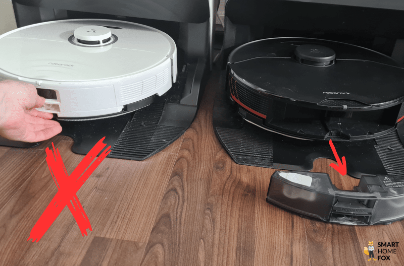 Съемная моющая система Roborock S7 MaxV Ultra в сравнении со стационарной моющей системой Roborock S8 Pro Ultra.
